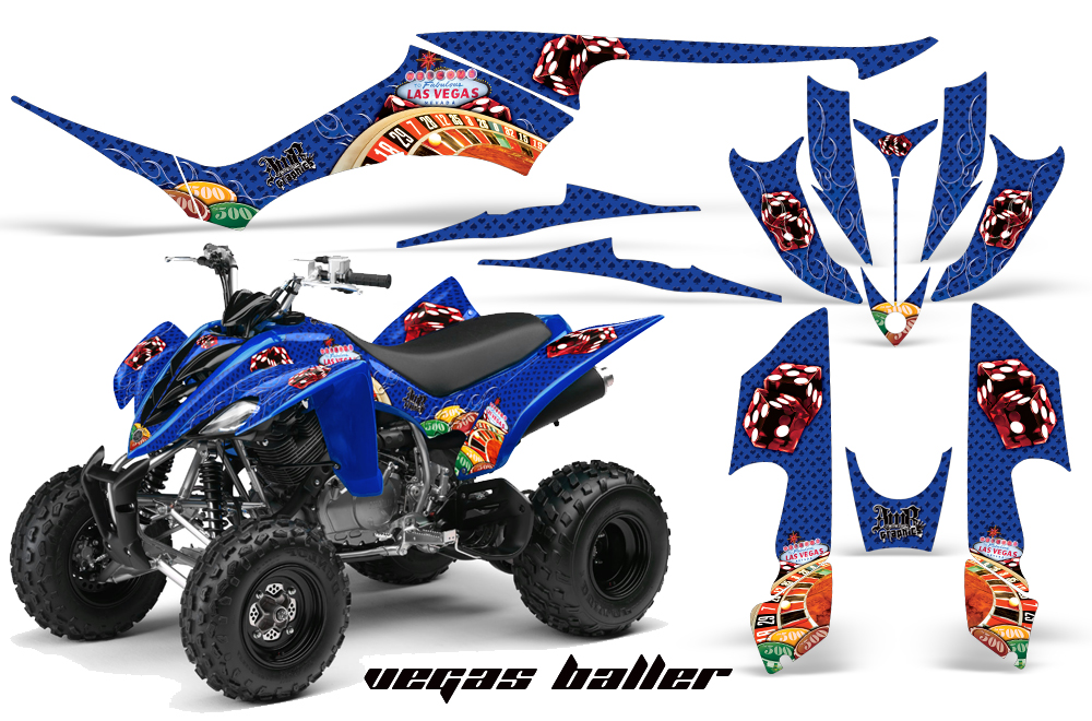 Yamaha Raptor 350 Graphics VegasBaller Blue